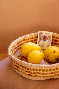 Frutero Hadithi rojo y amarillo de sisal