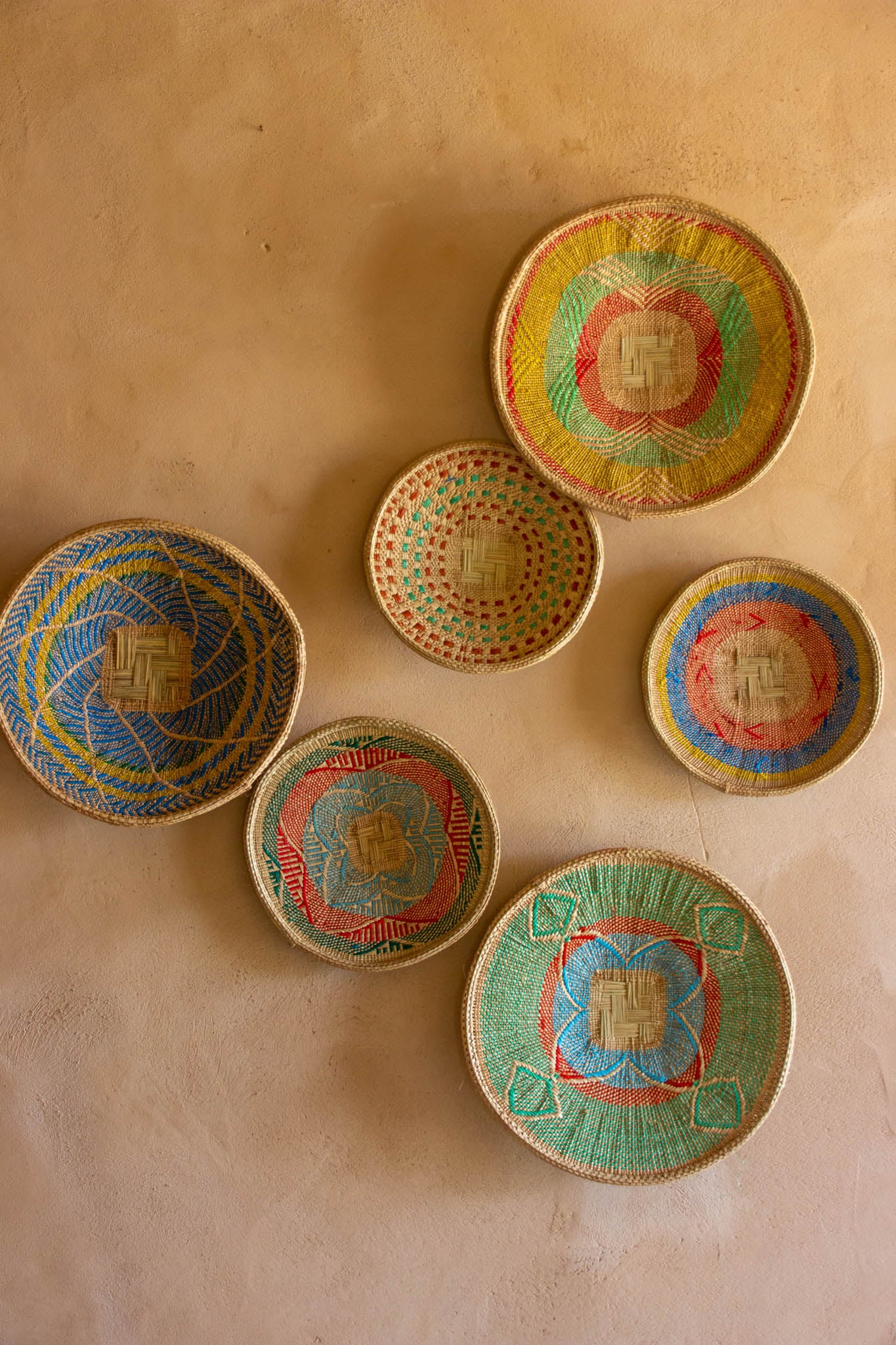Green and Red M Binga african Wall disc