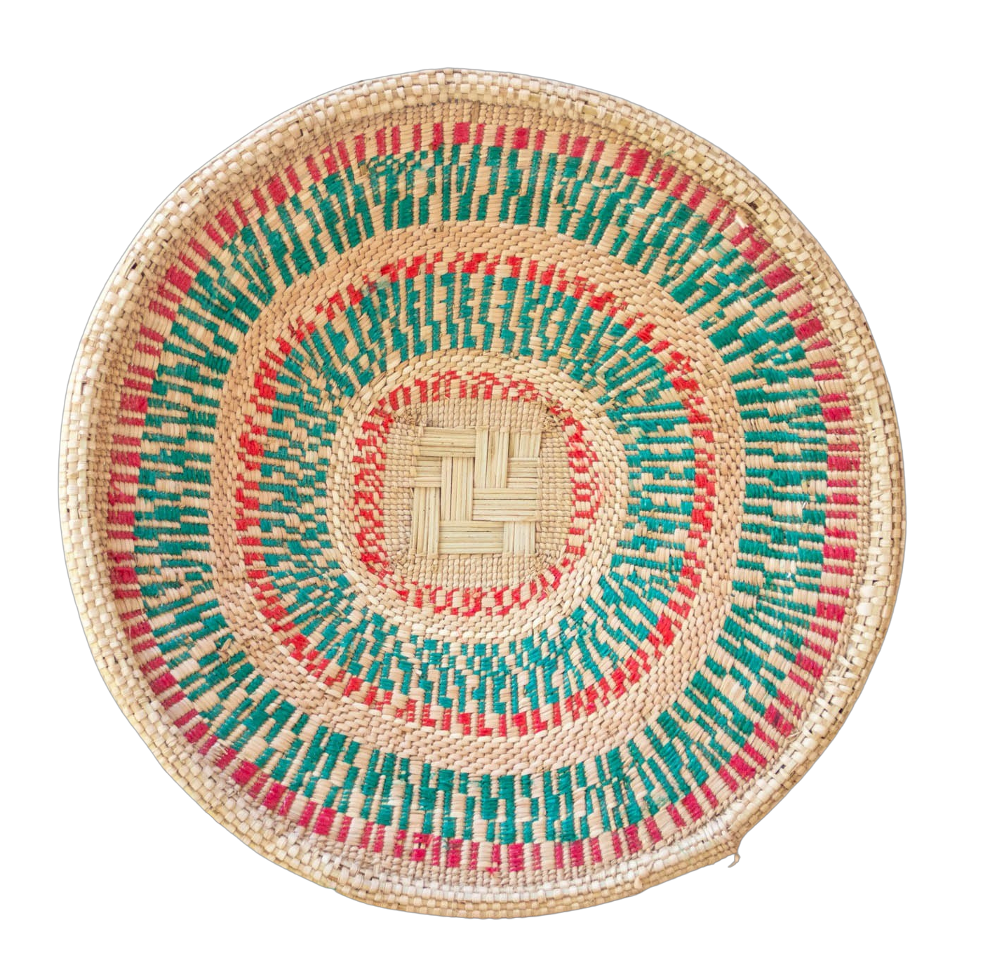 Green and Red L Binga african Wall disc