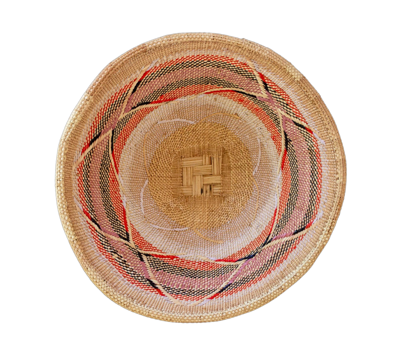 Pink and White M Binga african wall disc