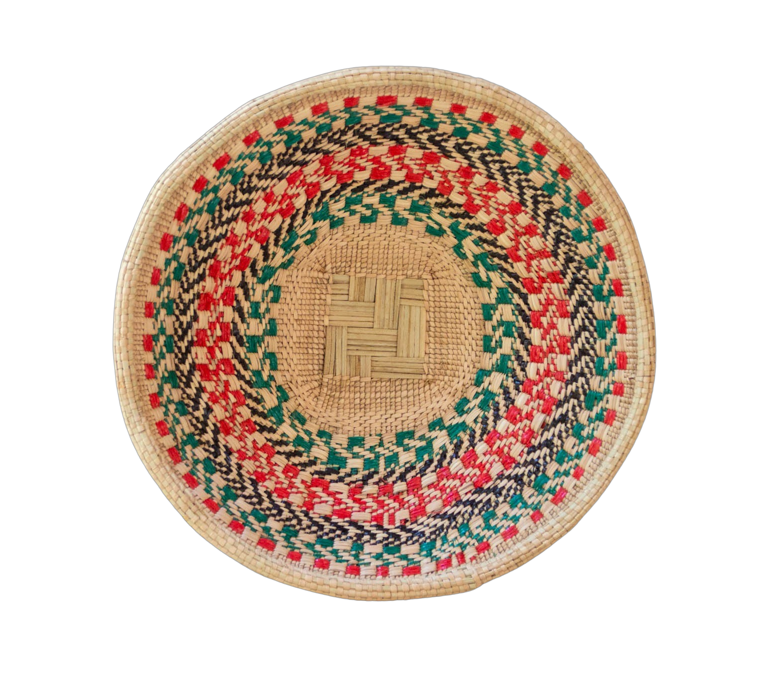 Green and Red M Binga african Wall disc