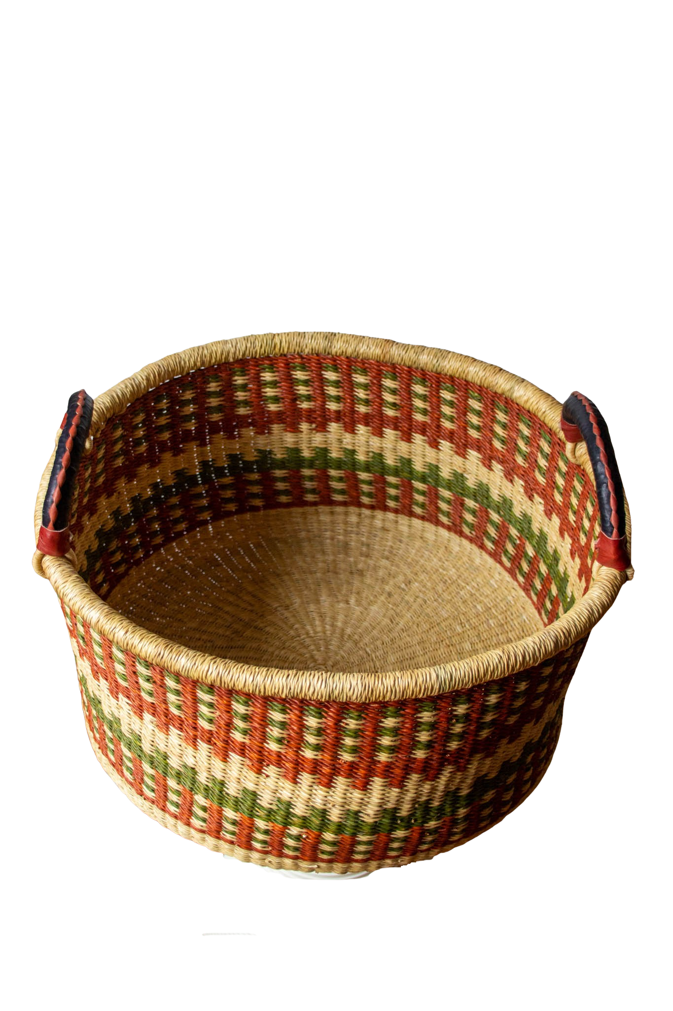 Terracotta and green Baba Half laundry Basket