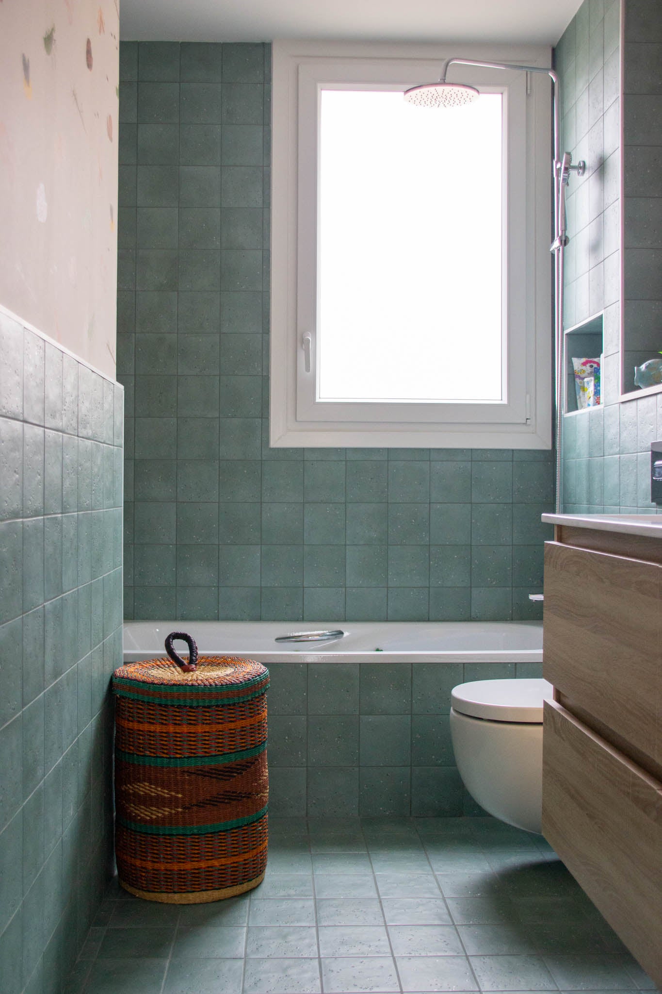 Cesta africana Laundry con tapa Bolga de fibra natural