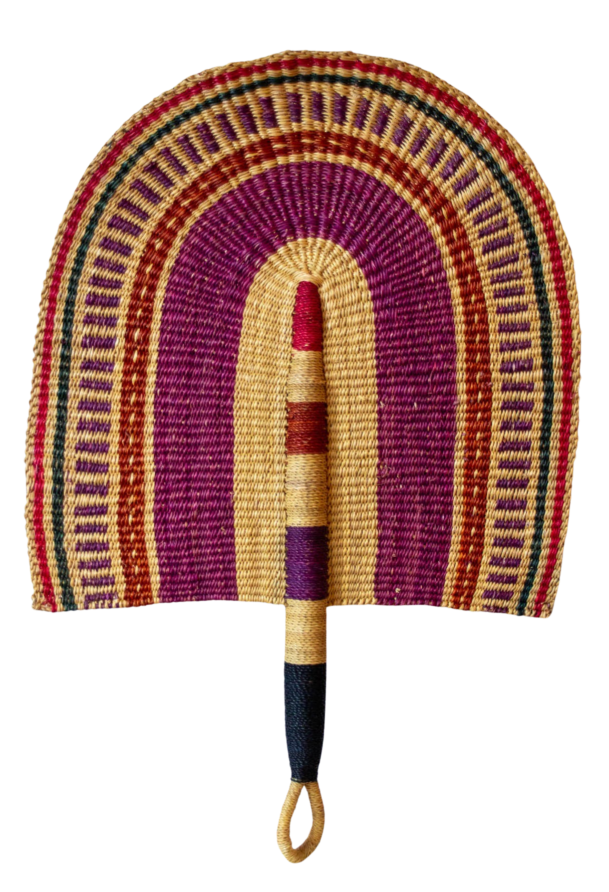 Lilac XXL African Fan of natural fiber 