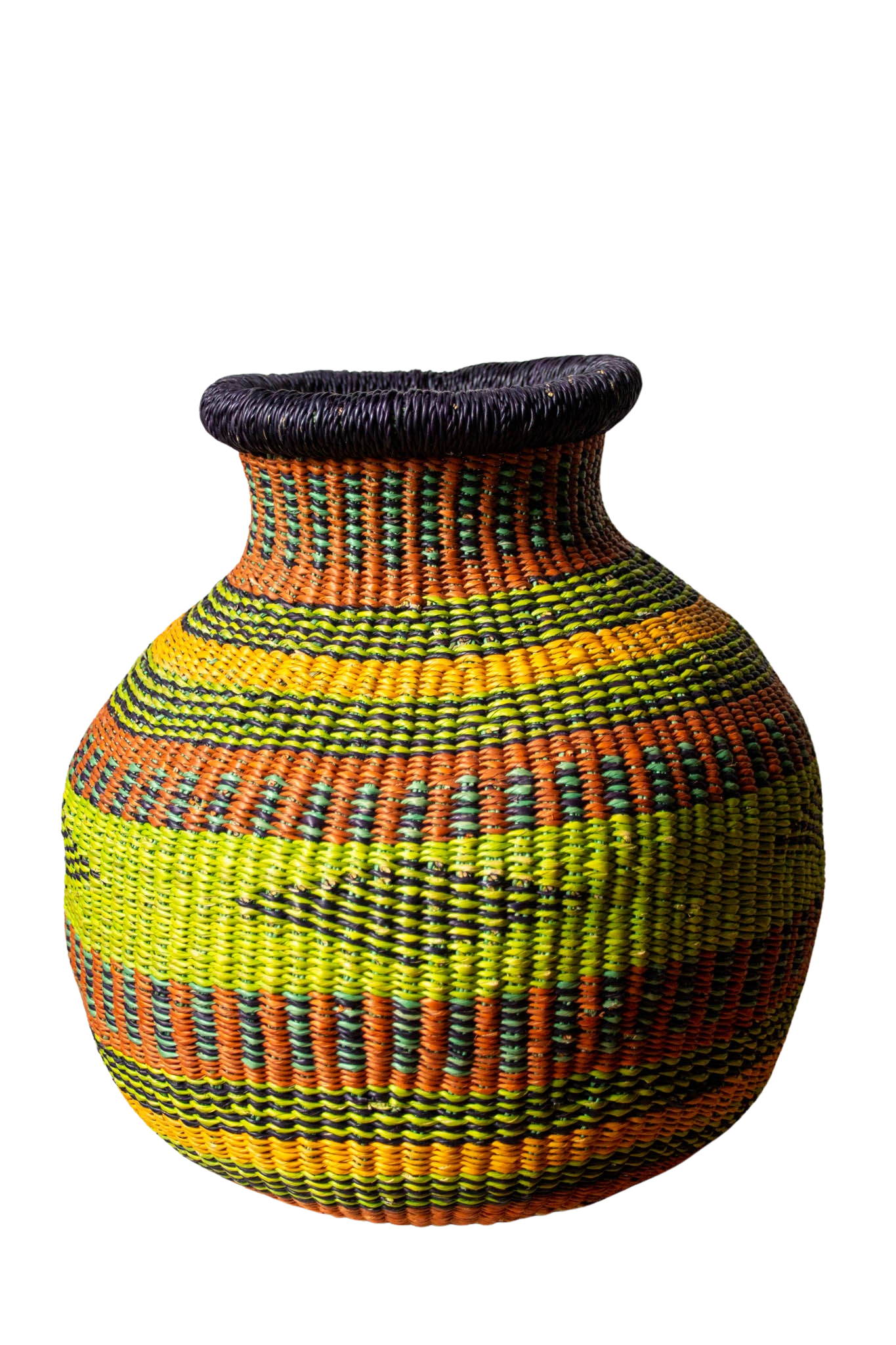 Tiny Jemima pistachio natural fiber African basket 
