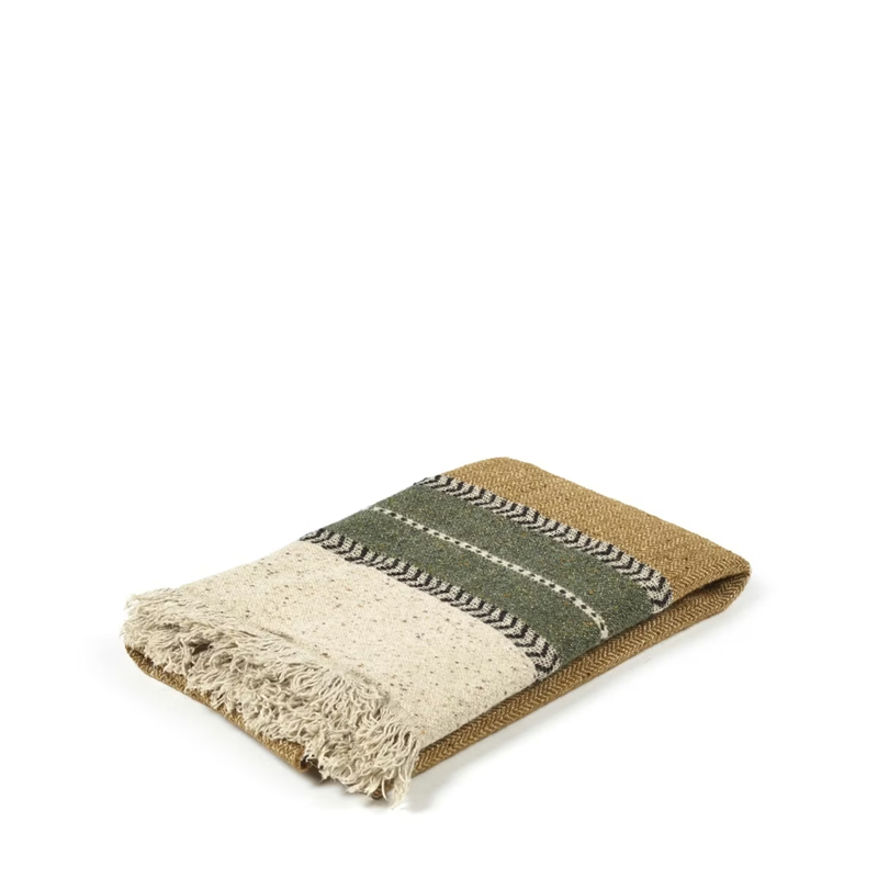 Manta Montana de lana y lino belga 130 x 220 cm