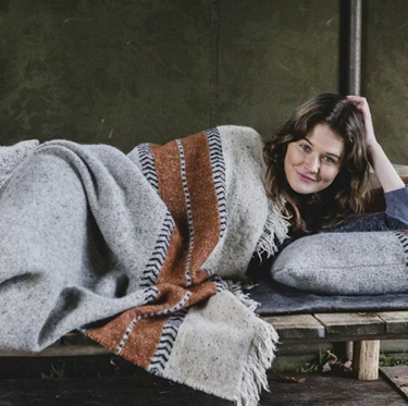 Green cushion cover 100% recycled cotton 