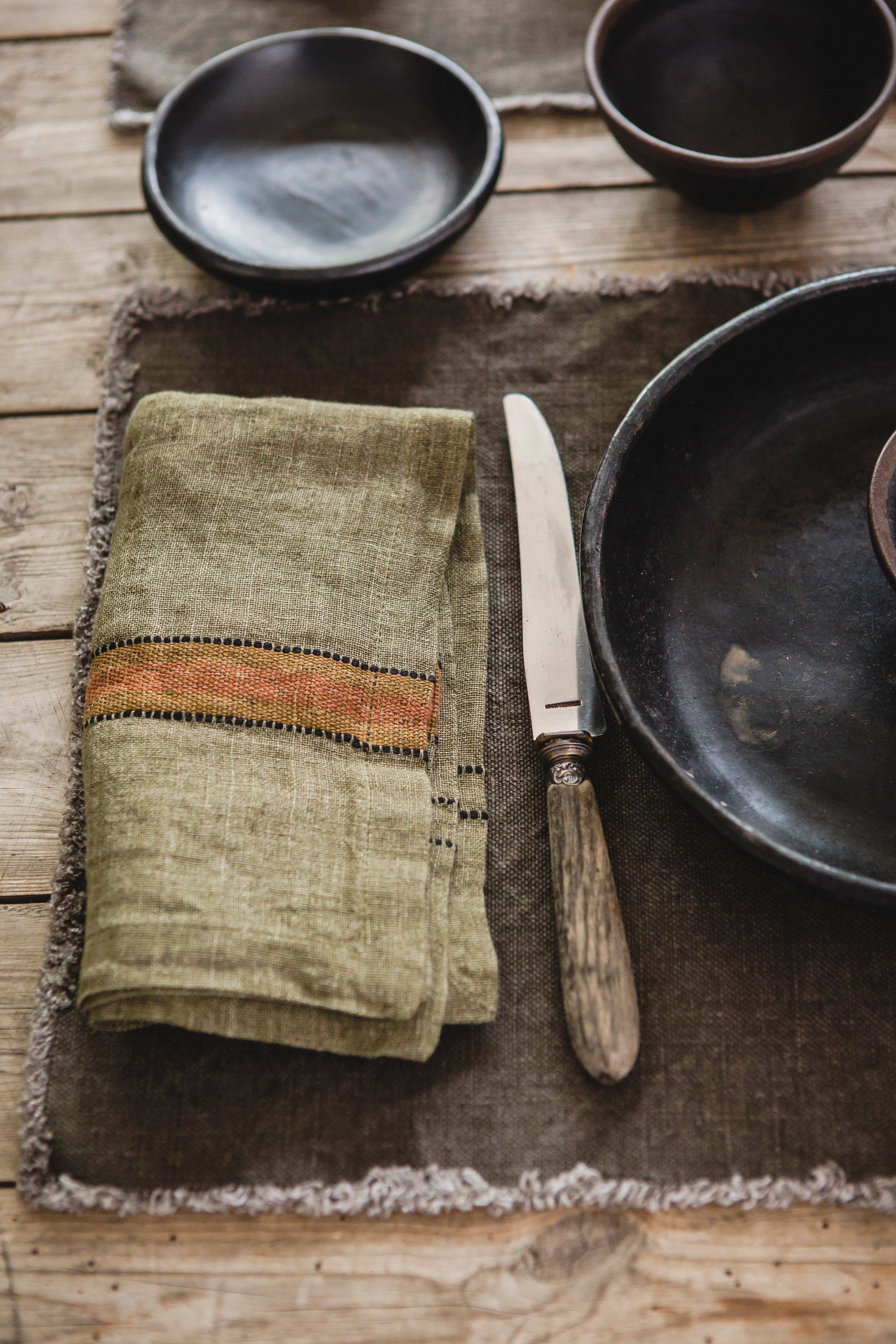 Mantel individual Mist de lino belga