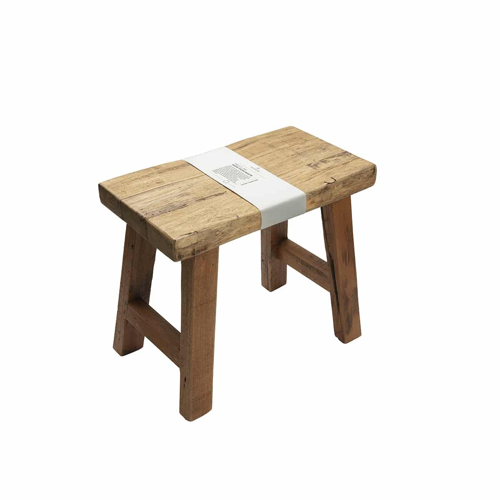 Organic bowl L of reclaimed teak wood