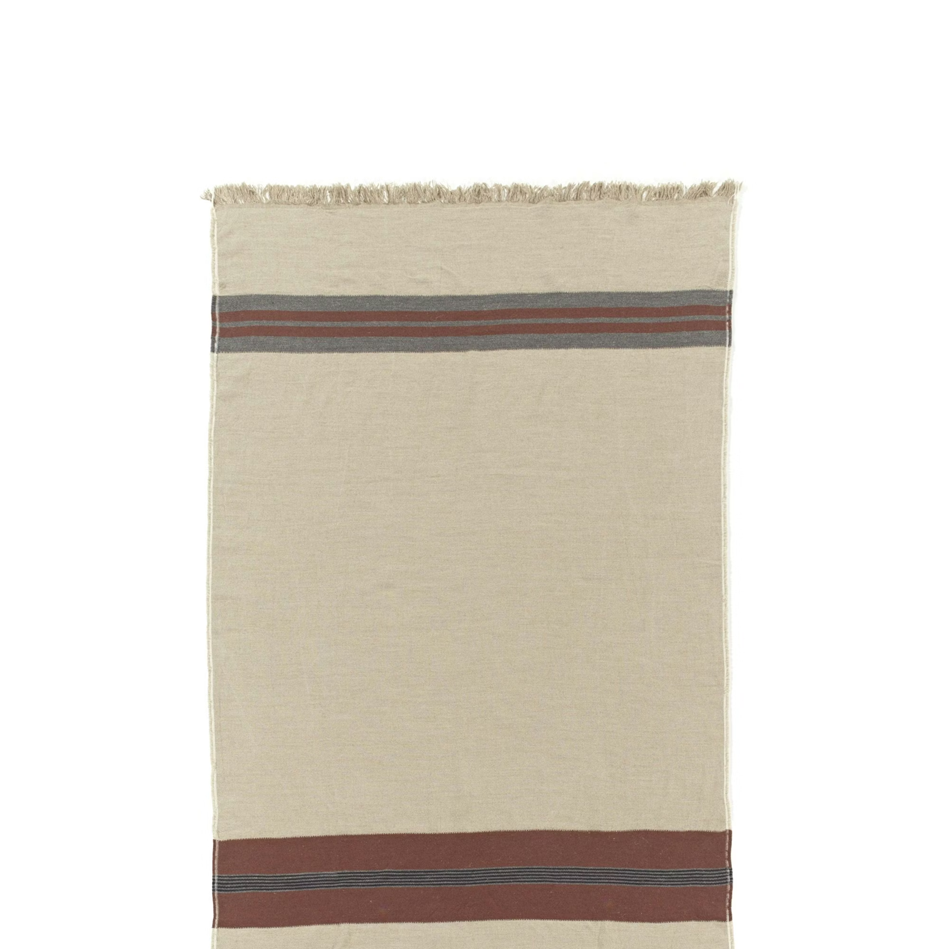 Manta Sienna de lana y lino belga 140 x 220 cm