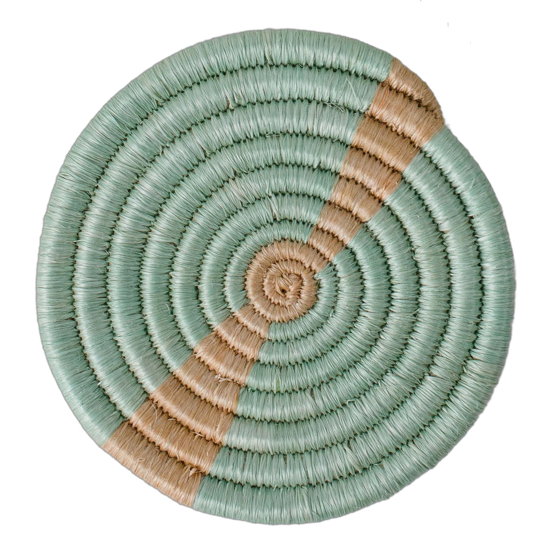 Set of 4 African coasters multicolored natural fiber