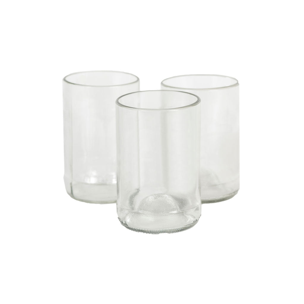 Set de 2 vasos cristal transparente Zanzíbar de vidrio reciclado - Vaso - ETHNICA DECO