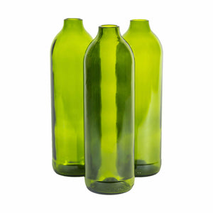 Jarrón cristal verde Zanzíbar de vidrio reciclado