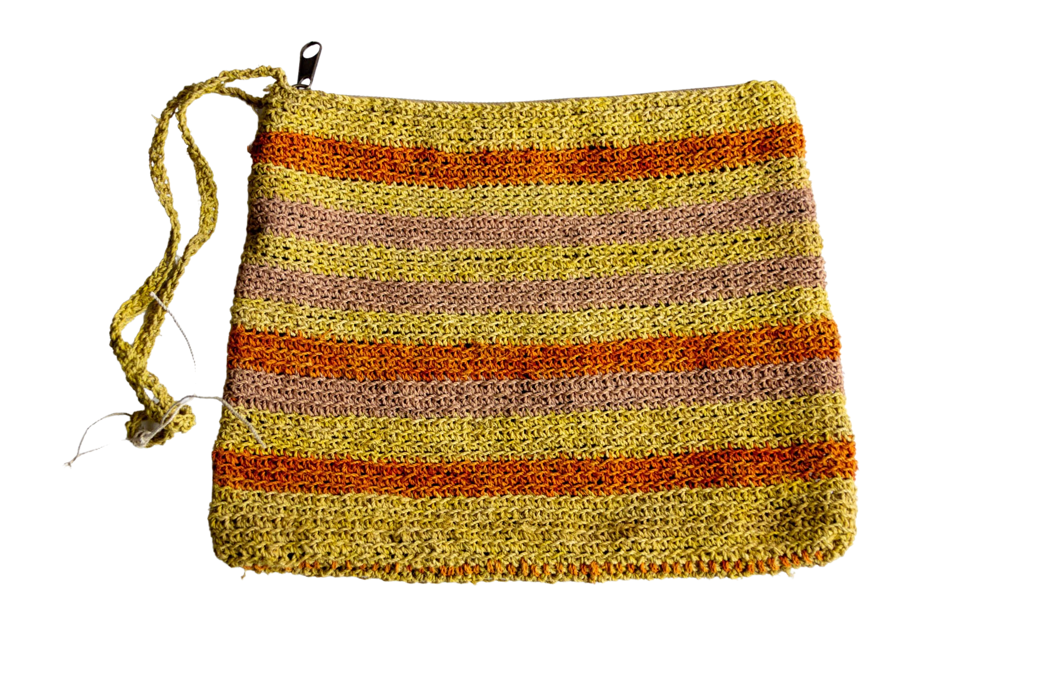 Wichí handmade handbag stripes of chaguar fiber