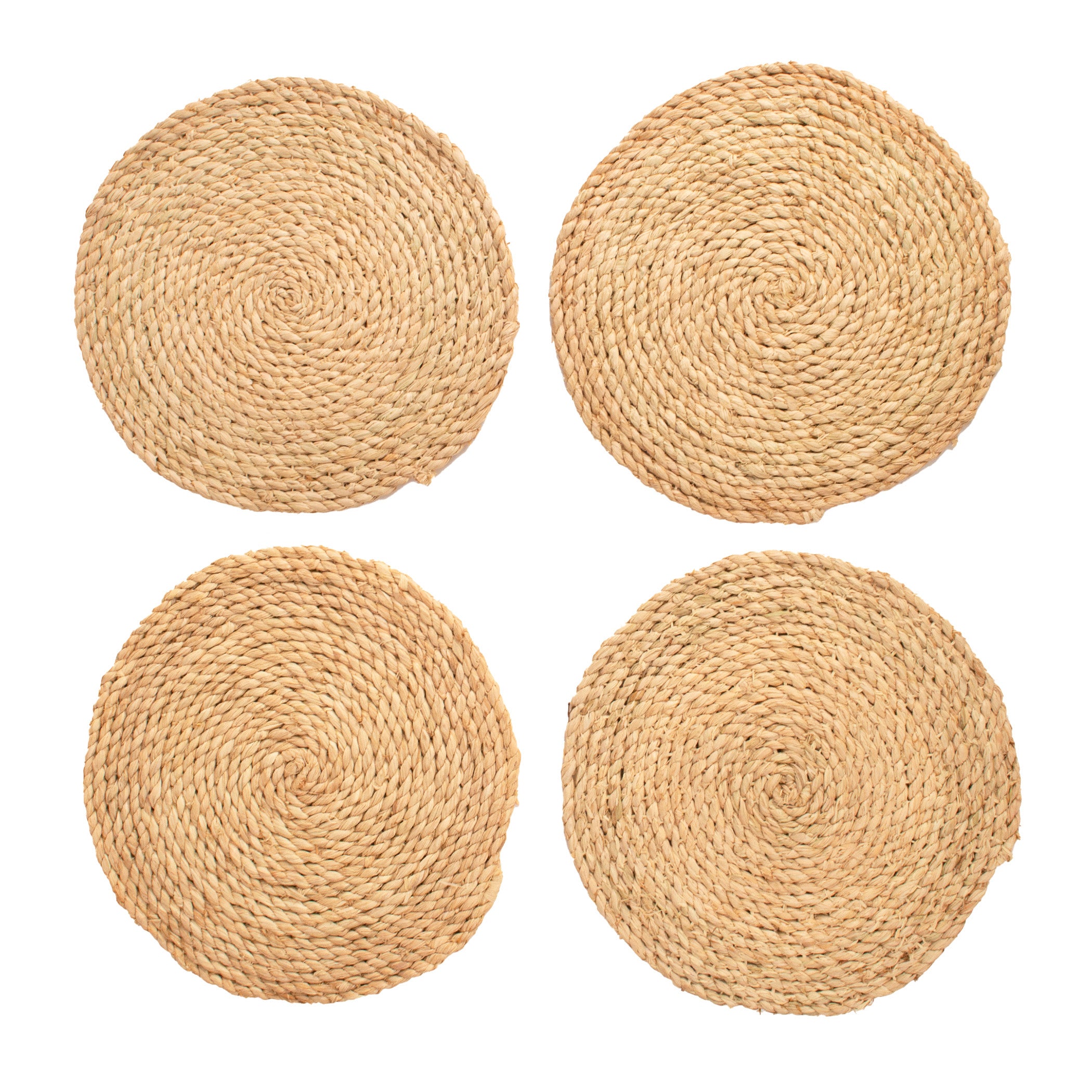 Set of 4 placemats Neutral of Natural fiber 