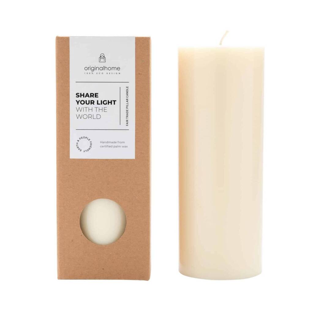 White natural candle