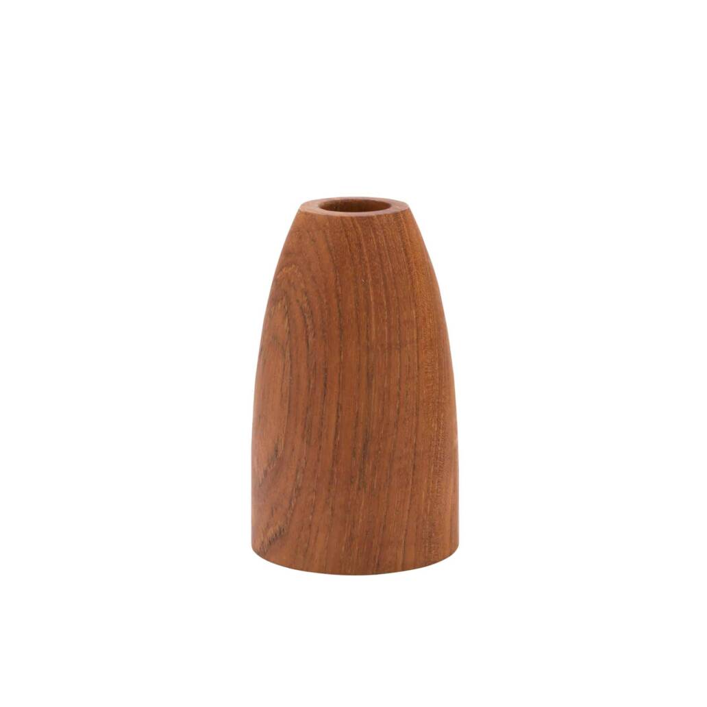 Set of 2 L Indo candle holders of reclaimed Teak Wood