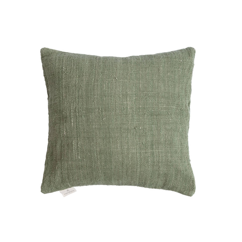 Green cushion cover 100% recycled cotton 